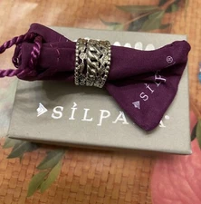 Silpada Sterling Silver Pretty Parallels Ring, Size 7