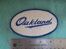 Vintage Blue Oakland Antique Collector Car Parts Uniform  Patch
