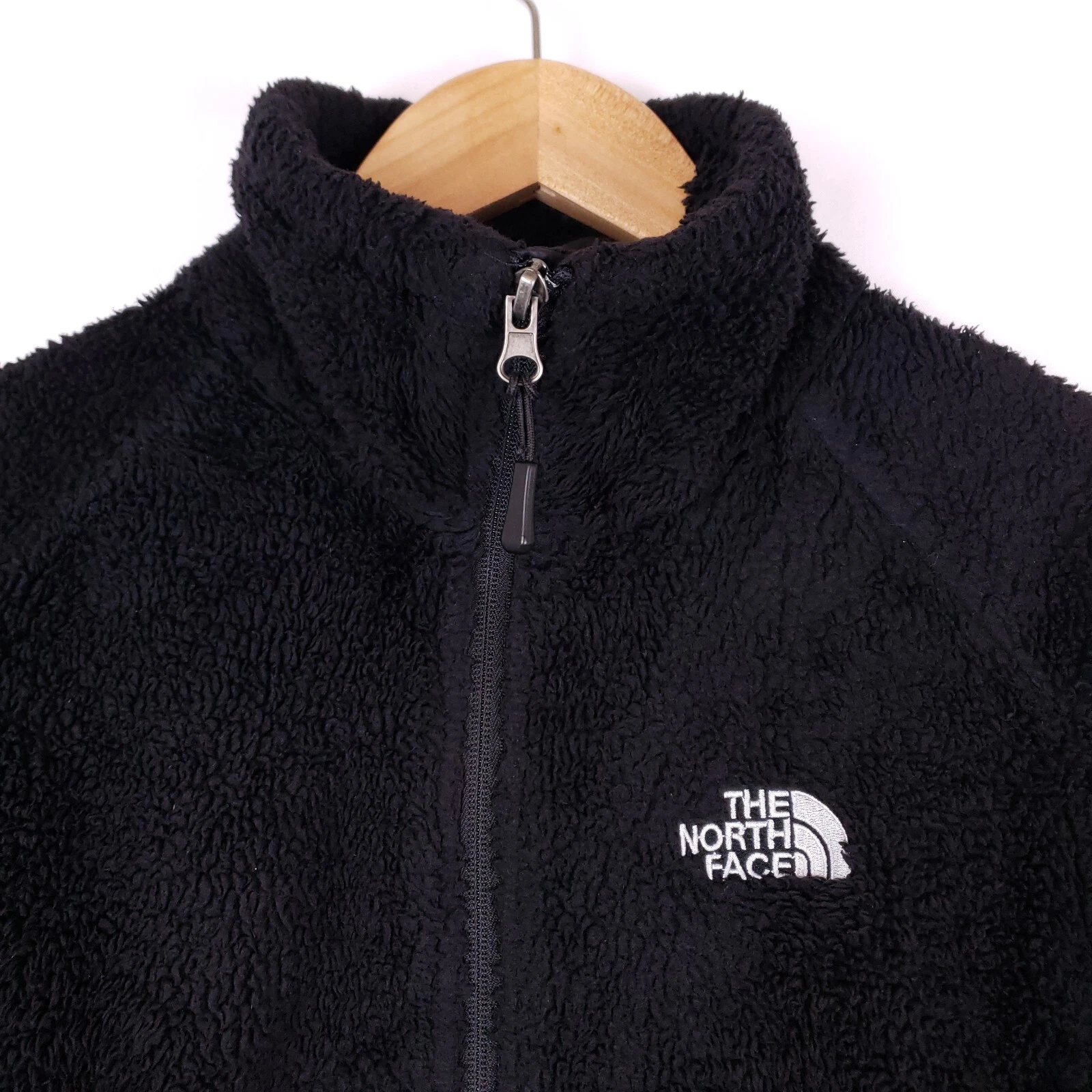 north-face fuzzy fleece warm outdoor winter hiking jacket