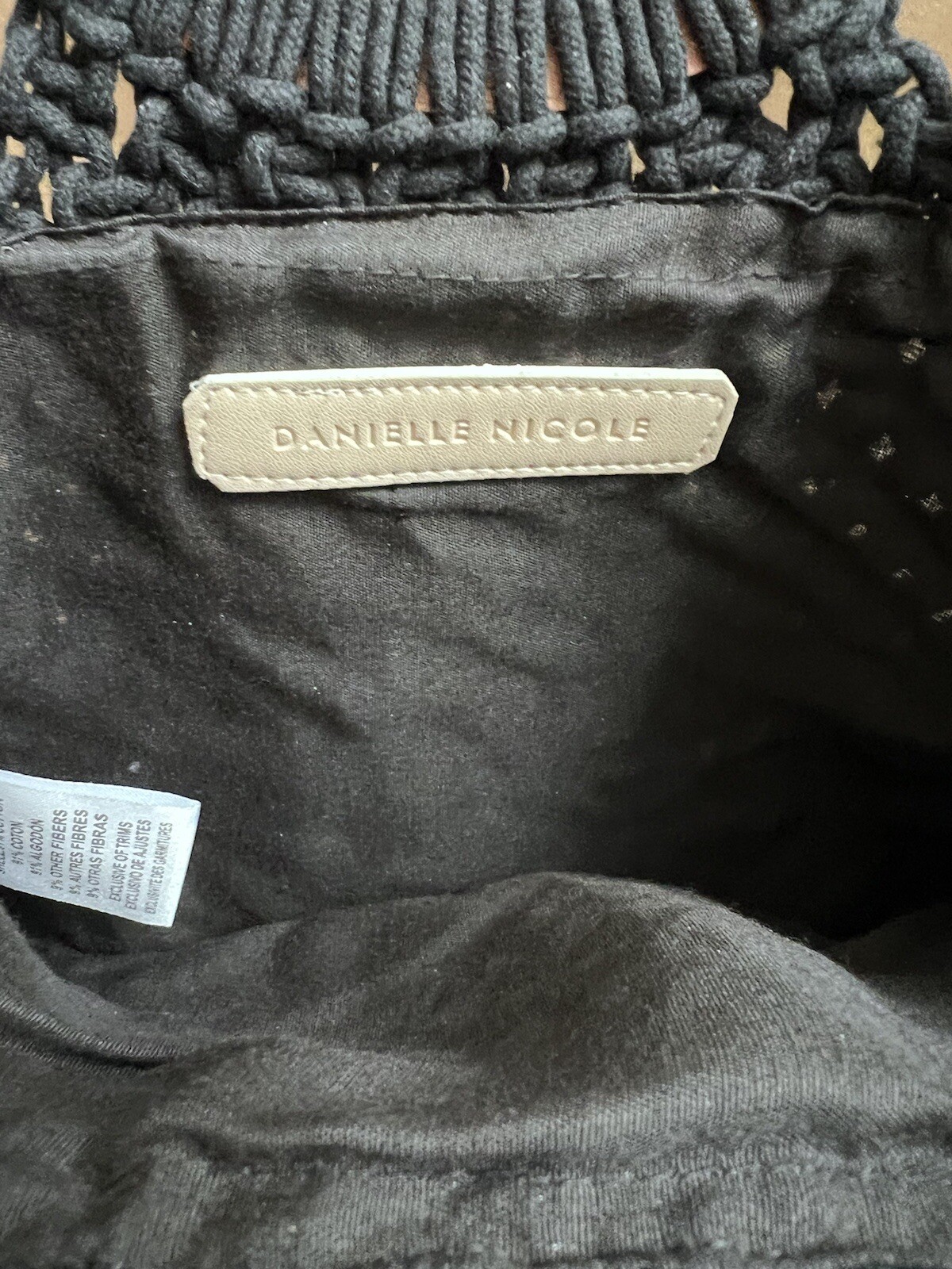 Danielle Nicole Black Macrame Fringe Crossbody Ba… - image 7