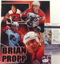 BRIAN PROPP AUTOGRAPHED SIGNED PHILADELPHIA FLYERS 8x10 PHOTO JSA  COA   