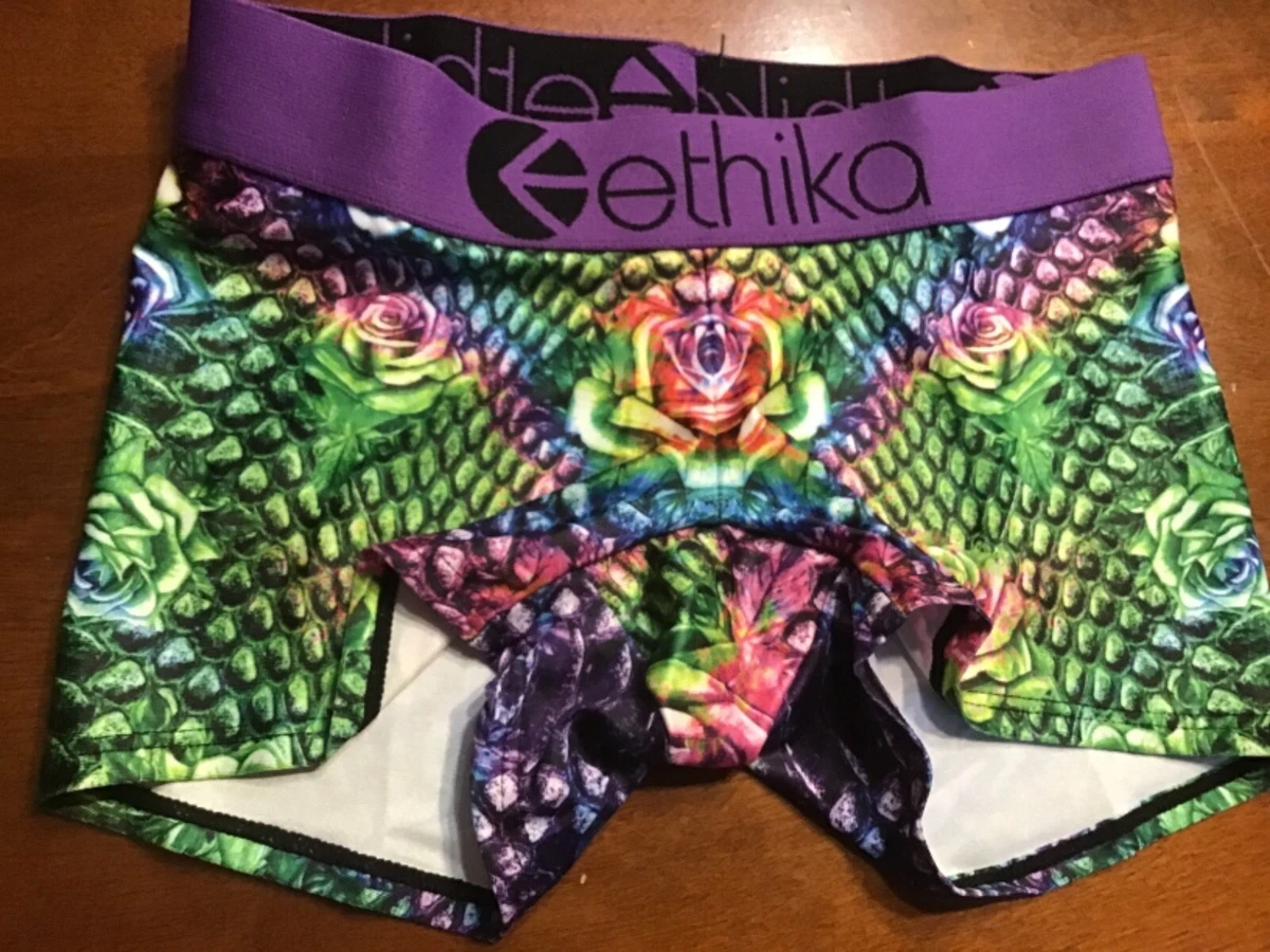 ethika girls jr staple shorts 1695-East-small size 6-8 Purple flower new