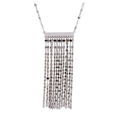 MEHRREIHIGER KETTE HALSKETTE ANHÄNGER / 925 STERLING SILBER / 18'' VERSTELLBAR 