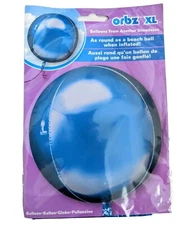 16" Blue Orbz XL Mylar Foil Balloon Party Decorating 3D 4D Metallic Round Large 