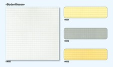 PREISER Innenausbau Bodenfliesen quad. weiß 1:87 Zubehör Bausatz H0 19600