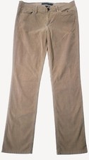 Calvin Klein Womens Beige Corduroy Straight-Leg Pants 10