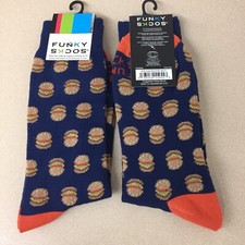 Cheeseburgers Men  s Novelty Crew Socks Size 6-12 New AR48