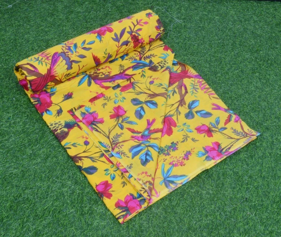 Indian Fabric Cotton Fabric By Yard Hand Block Print fabric Dressmaking Birds Ar - Image 2 of 4