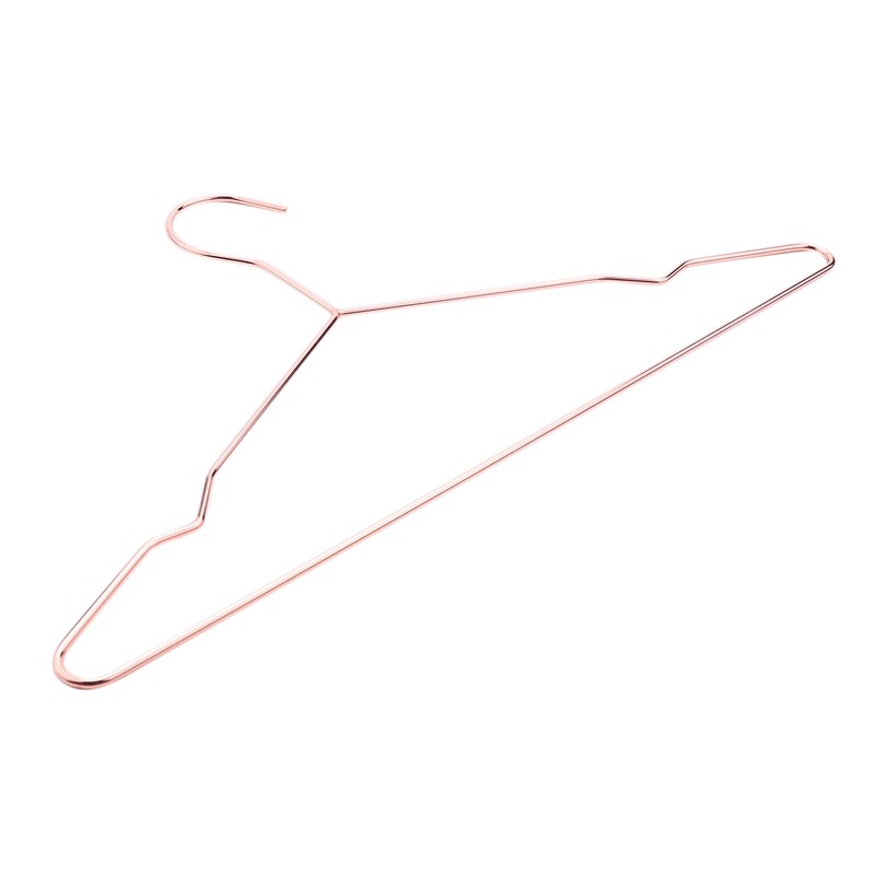 2X(17 Inch Adult Heavy Duty Strong Rose Gold Clothes Hangers, Coat