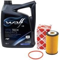 MotoröL Set 5W40 5 Liter + ÖLfilter FüR Alfa Romeo 159 Fiat Opel Astra H Saab