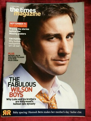 TIMES mag 09/03/2002 LUKE WILSON Michael Palin Wolfgang Tillmans Model Monique