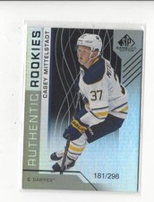 2018-19 SP Game Used Rainbow #160 Casey Mittelstadt Rookie Sabres /298 