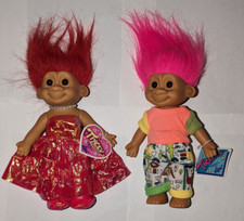 Tracey  Travis Troll Dolls By Russ  Red Prom Dress  Good Condition With Tag