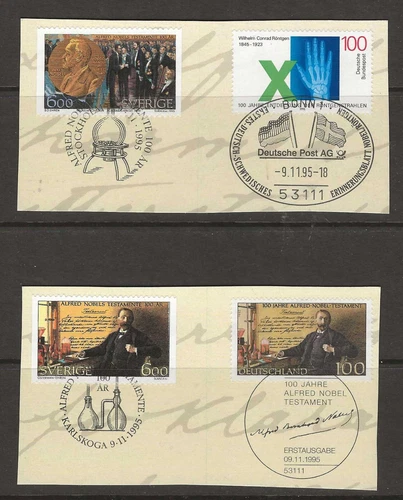 Sweden Germany Nobel and Xray FDC used (a703)