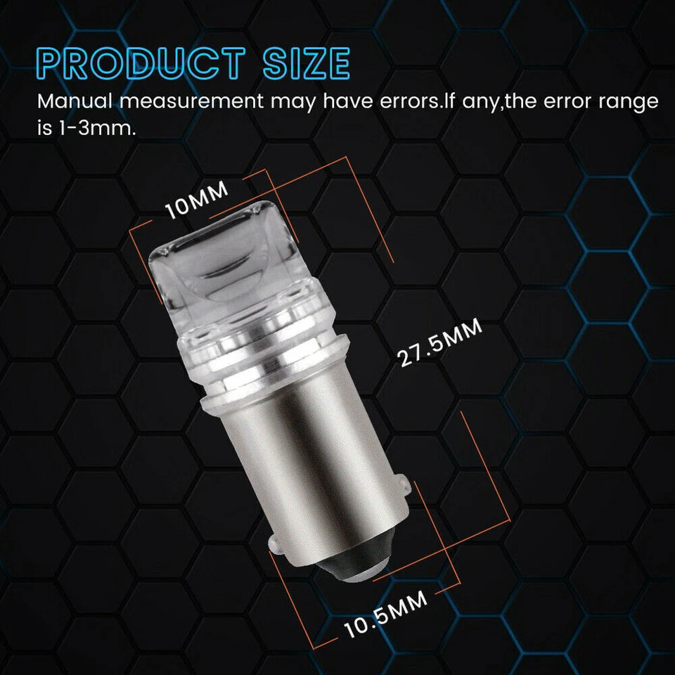 10/100Pcs 6V 6.3V DC T11 BA9S T4W 3886X 363 H6W 2SMD 5630 LED Pinball Light Bulb - Image 2 of 4