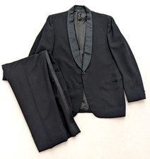 After Six Vintage Men's Tuxedo Size 42R Black Pants Sz 38x30 Formal Wedding