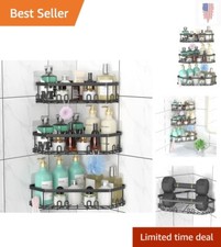 Corner Shower Caddy - Waterproof, Rust Resistant, L-Shape Design, 12 Hooks