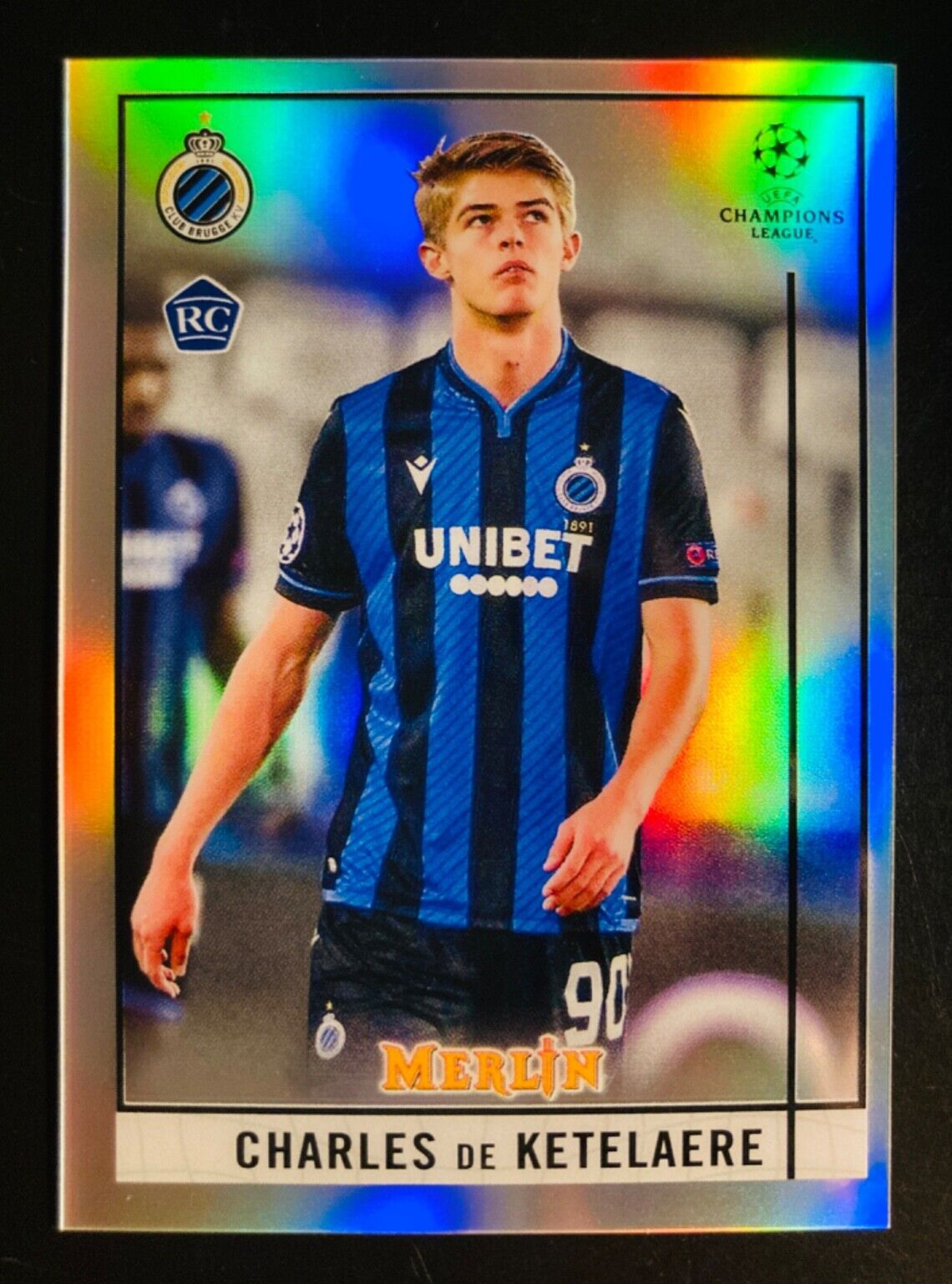 2020-21 Topps Merlin Chrome UCL #3 Charles de Ketelaere refractor rookie card RC