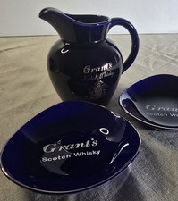 Vintage Grants Scotch Whisky Jug Wade England. & Side Plates  