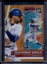 2022 Panini Donruss Optic Mookie Betts Orange Prizm Diamond Kings #/125 Red Sox
