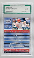 1999 Mark McGwire Pacific Aurora #15 On Deck Laser-Cuts Graded AGS 9 Mint A's