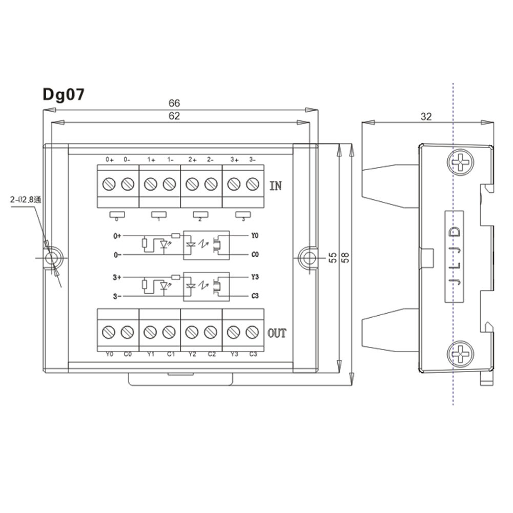 4-Channel NPN to PNP Signal Conversion Level Converter 10-28V Wide Voltage H4E3