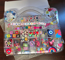 BaubleBar Ultimate Bag Charm Bead Kit - Set with 275 Beads, Keychains and Case