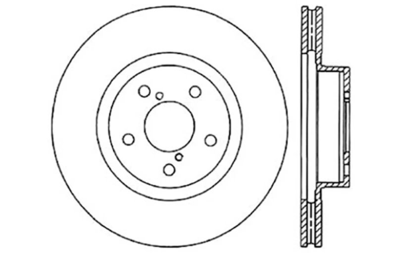 StopTech 127.47012R Sport Cross-Drilled And Slotted Disc Brake Rotor - Image 2 of 4