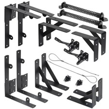 WEKIS Fence Gate Kit Gate Hardware, 2 Set Anti Sag Gate Kit Gate Frame Cornor