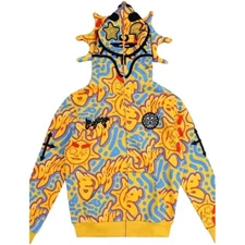  GLO GANG Full Zip HOODIE Y2K Streetwear 