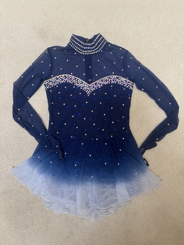Figure Skating Dance Dress Women's Dresses Girls Size Ice Skating Blue Japan