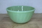Vintage Fire King JADEITE Green Swirl 6" Glass Mixing Bowl