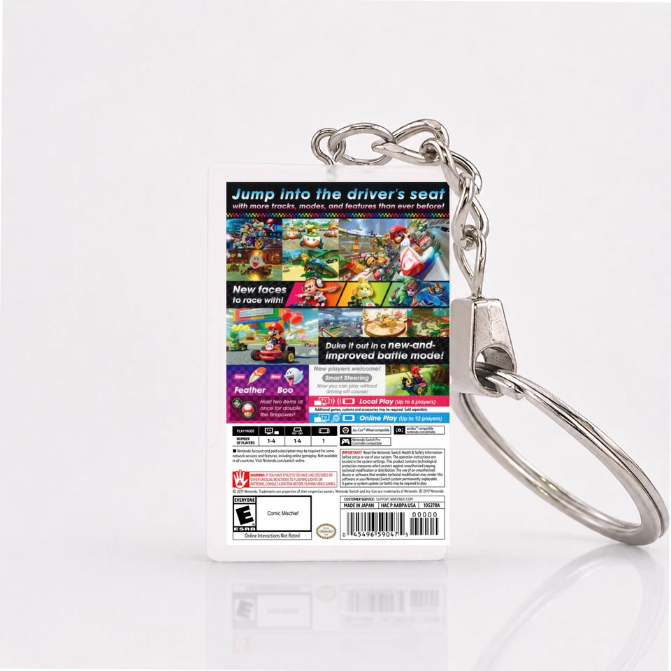 Nintendo Switch Miniatur Spielhülle Schlüsselanhänger Spieleauswahl Geschenk - Bild 3 von 4
