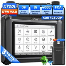 XTOOL D7W V2.0 OBD2 Scanner All System Wireless Diagnostic Tool Key Programmer