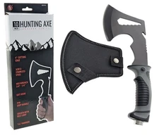 10” Stainless Steel Blade Hunting Axe With TPR Grip Handle & Sheath Multi Tool