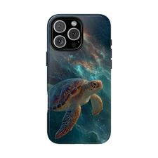 For iPhone / Galaxy / Pixel | Phone Ink Case - Cosmic Sea Turtle