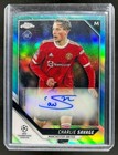 2021 Topps Chrome UEFA Charlie Savage Auto RC Aqua Refractor #61/199 Man U