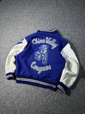 Vintage Ripon Varsity Letterman  Jacket Chino Valley Cougars / Blue / White Wool
