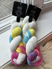 Two skeins of K  C hand-dyed cotton yarn: Vanilla Swirl CNE753 613081