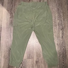 Banana Republic Womens L Cargo Jogger Pants Green Utility Army Military