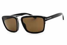 TOM FORD ANDERS FT0780 01J Sunglasses Black Frame Brown Lenses 58mm