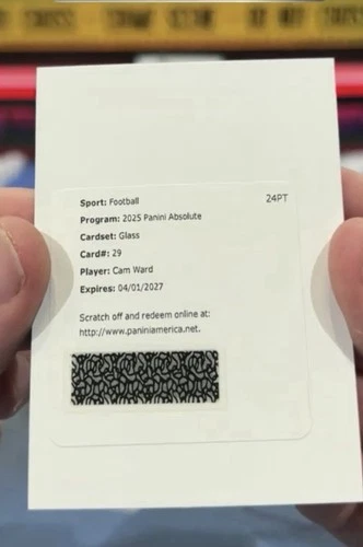 2025 Panini Absolute Football CAM WARD GLASS Redemption SSP #29 ROOKIE 💎