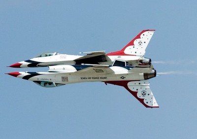 The United States Air Force Thunderbirds (USAF) Aerial demonstration squad