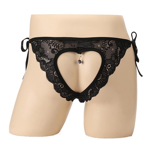 Men Sexy Lace Low Waist G-Strings Pouch Underpants T Panties Underwear Briefs - Picture 10 of 34