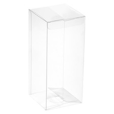 Plastic Retail Boxes 70x70x160mm, with Protective Film Clear for Candy 20Pcs