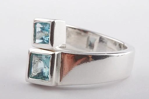 Topas Ring 925er Sterling Silber Blautopas Gr 51 Top! - - Bild 4 von 4