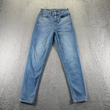 American Eagle Outfitters Jeans Womens 00 Blue Cotton Denim Mom Curvy Stretch