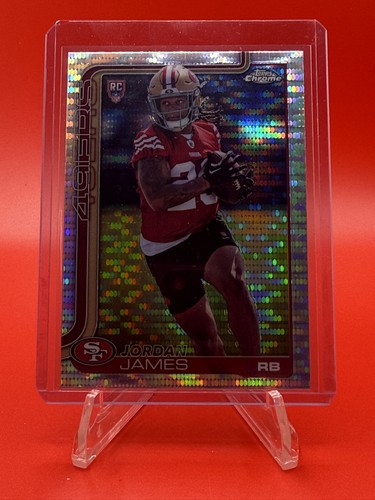 2025 Topps Chrome - Rookies Jordan James #329 Pulsar Refractor (RC)