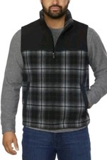 Pendleton Wool Blend Men  s Vest Jacket Full Zip Black Large