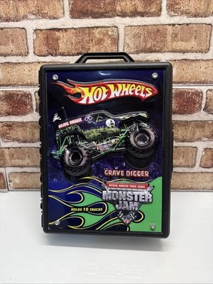 Hot Wheels Mattel 3D Monster Jam Storage Carrying Case With 15 Vehicles